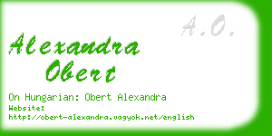 alexandra obert business card